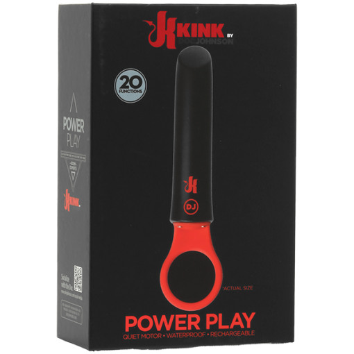 KINK POWER PLAY W SILICONE GRIP RING BLACK/RED back