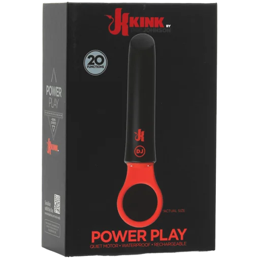KINK POWER PLAY W SILICONE GRIP RING BLACK/RED back
