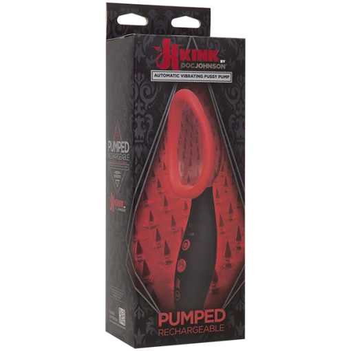 KINK PUMPED PUSSY PUMP RECHARGEABLE VIBRATING BLACK/RED back