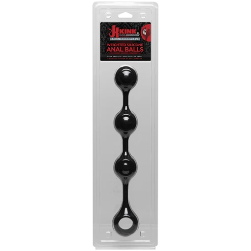KINK WEIGHTED SILICONE ANAL BALLS BLACK main