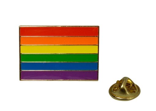 LAPEL PIN RAINBOW FLAG back