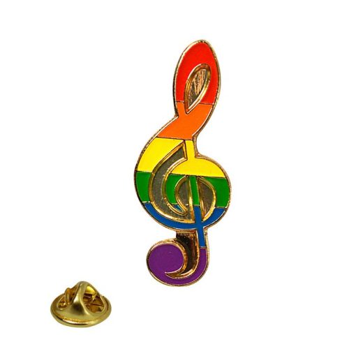 LAPEL PIN RAINBOW NOTE back