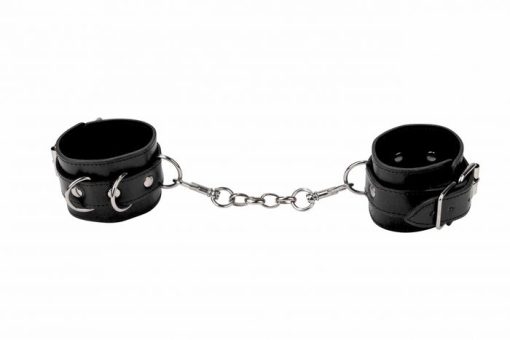 LEATHER CUFFS BLACK details