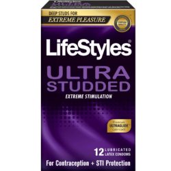 Lifestyles Ultra Studded Latex Condoms 12 Count