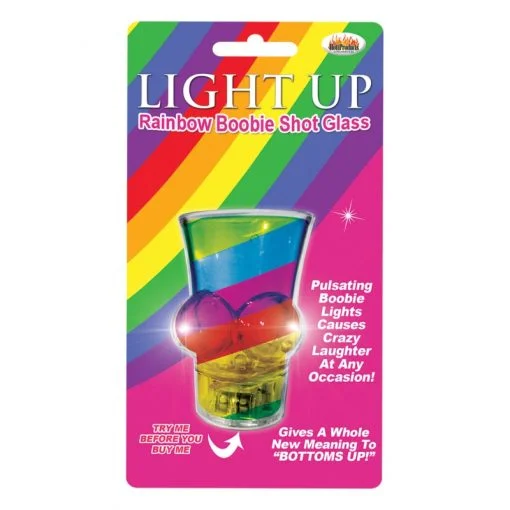 LIGHT UP RAINBOW BOOBIE SHOT GLASS back