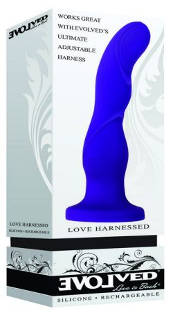 LOVE HARNESSED PURPLE VIBRATING DILDO RECHARGEABLE main