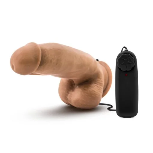 LOVERBOY MMA FIGHTER VIBRATING 7 REALISTIC COCK MOCHA " details