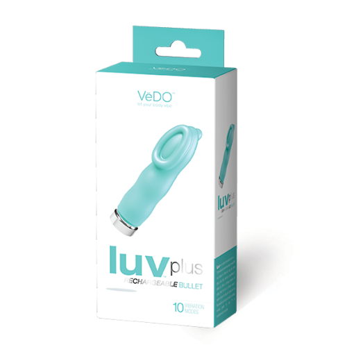 LUV PLUS RECHARGEABLE VIBE TEASE ME TURQUOISE back