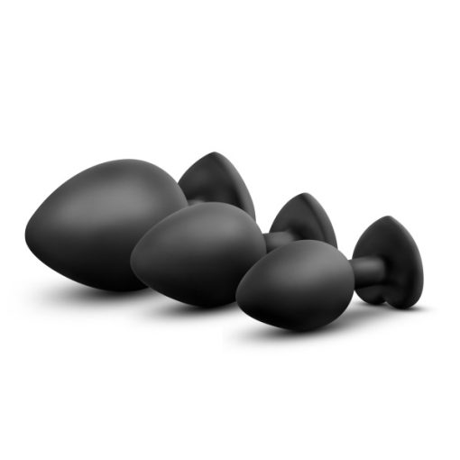 LUXE BLING PLUGS TRAINING KIT BLACK W/RAINBOW GEMS male Q