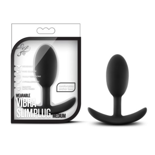 LUXE WEARABLE VIBRA SLIM PLUG MEDIUM BLACK main