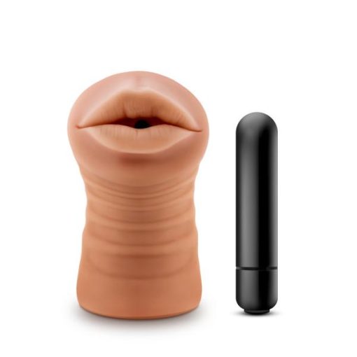 M For Men Camila Mocha Tan Mouth Stroker Main