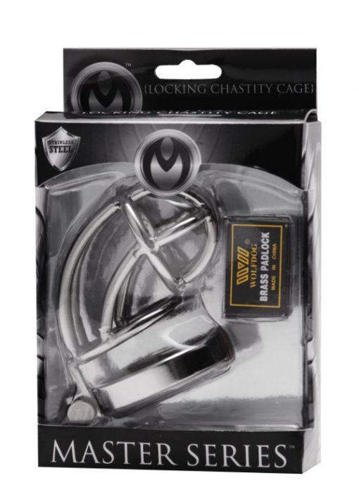 MASTER SERIES CAPTUS STAINLESS STEEL CHASTITY CAGE back