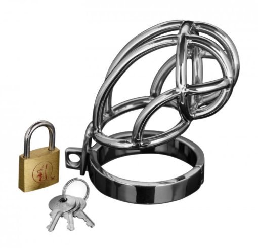 MASTER SERIES CAPTUS STAINLESS STEEL CHASTITY CAGE main