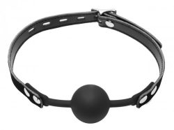 MASTER SERIES HUSH LOCKING SILICONE BALL GAG main