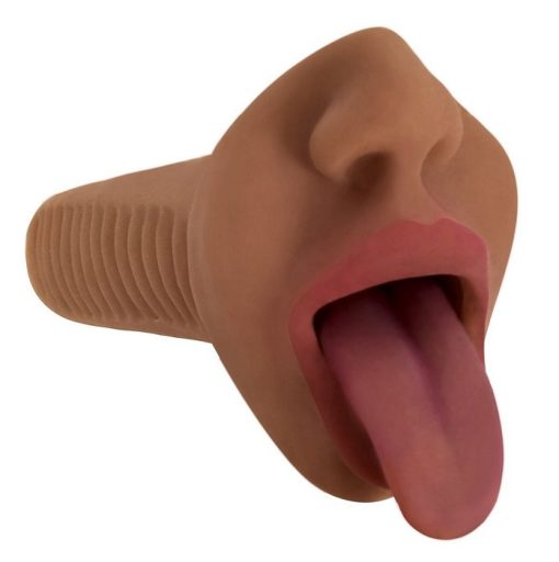 MISTRESS MERCEDES MOUTH STROKER CHOCOLATE details