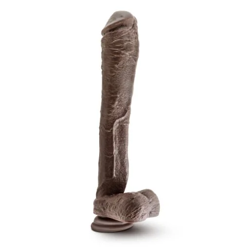 MR SKIN MR ED 13 DILDO W/SUCTION CUP CHOCOLATE " back