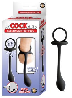 MY COCKRING COCKRING W/ BUTT PLUG BLACK main