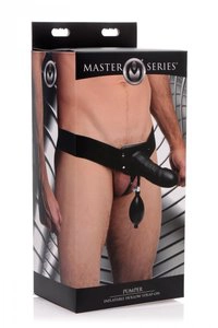 Master series pumper hollow inflatable strap on