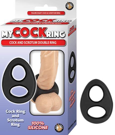 My Cockring Cock & Scrotum Double Ring Black Main
