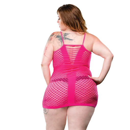 NAUGHTY GIRL DEEP V PINK Q/S (NET) back