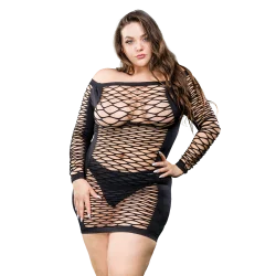 NAUGHTY GIRL LONG SLEEVE BLACK Q/S (NET) back