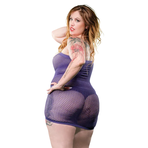 NAUGHTY GIRL MESH TUBE VIOLET Q/S (NET) back