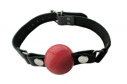 NICKEL FREE SILICONE BALL GAG LARGE RED main