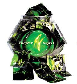 NIGHT LIGHT GLOW CONDOMS 144PC BOWL main