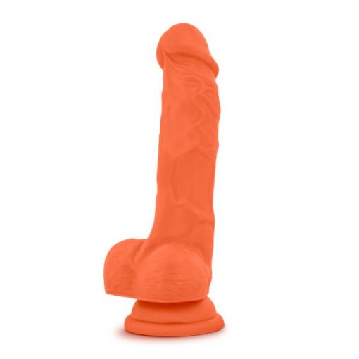 Neo Elite 7.5 inches Dual Density Cock with Balls Orange Main