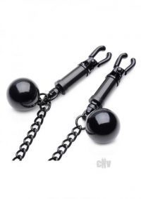 Nipple Clamps With Ball Weights And Chain Black