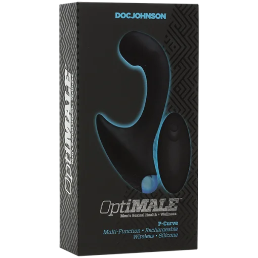 OPTIMALE P-CURVE SILICONE REMOTE RECHARGEABLE BLACK male Q