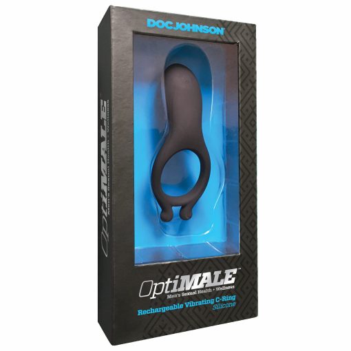 Optimale rechargeable c ring vibrating black back