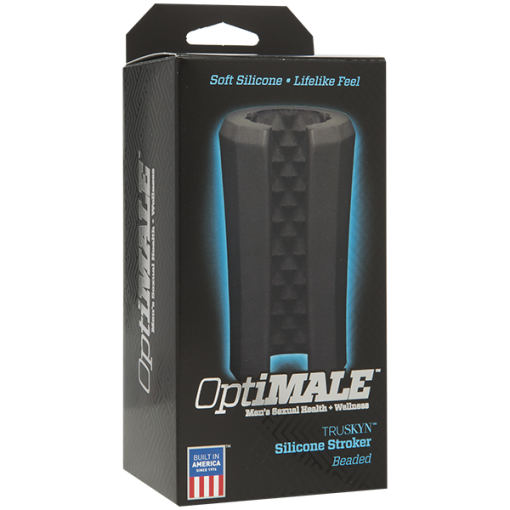 OPTIMALE SILICONE STROKER BEADED BLACK main