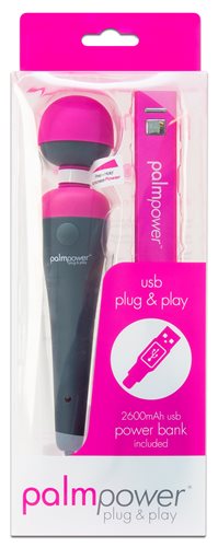 Palm power plug & play fuchsia massager 2