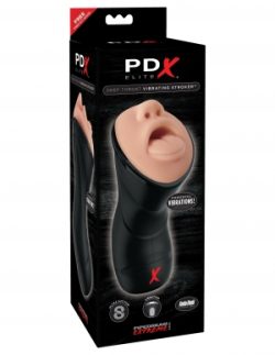 PDX ELITE DEEP THROAT VIBRATING STROKER main