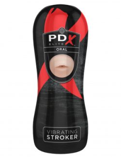 PDX ELITE VIBRATING ORAL STROKER main