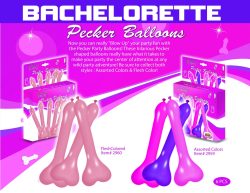 PECKER BALLOONS ASST 6PC BOX main