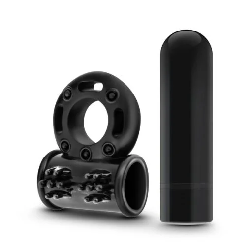 PERFORMANCE PLUS THUNDER WIRELESS REMOTE RECHARGEABLE VIBRATING COCKRING BLACK details