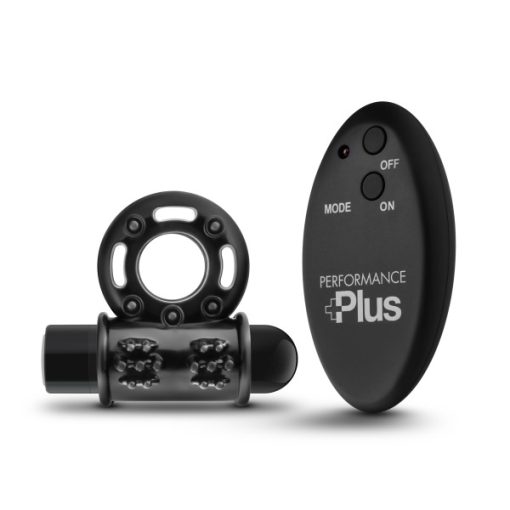 PERFORMANCE PLUS THUNDER WIRELESS REMOTE RECHARGEABLE VIBRATING COCKRING BLACK main