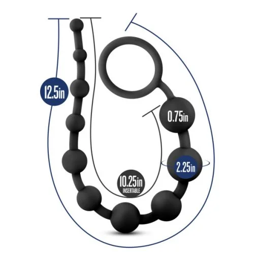 PERFORMANCE SILICONE 10 BEADS BLACK male Q