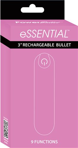 POWER BULLET ESSENTIAL 3.5IN RECHARGEABLE PINK (out mid Sept) back