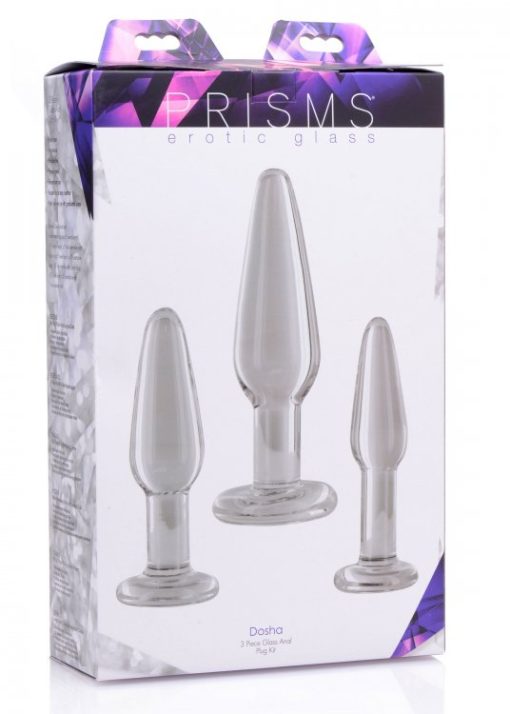 PRISMS DOSHA 3 PIECE GLASS ANAL PLUG KIT male Q