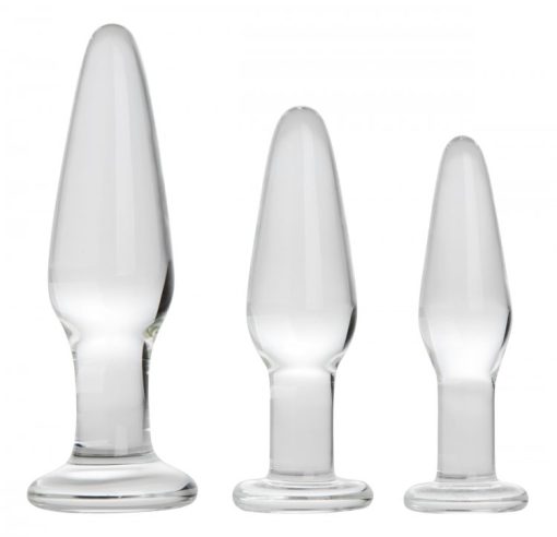 PRISMS DOSHA 3 PIECE GLASS ANAL PLUG KIT main