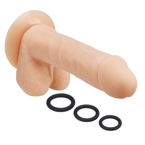 PRO SENSUAL PREMIUM SILICONE DONG W/ 3 C RINGS LIGHT 8 " male Q