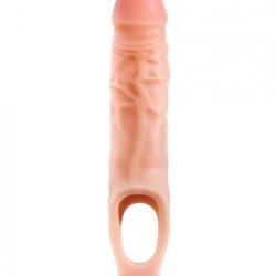 Performance Plus 9 inches Silicone Cock Sheath Penis Extender Beige Main