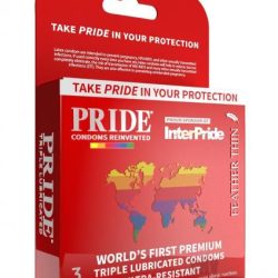 Pride Feather Thin Latex Condoms Pack Of 3 Main