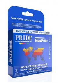 Pride Ribbed Pleasure Latex Condoms Pack Of 3 Main