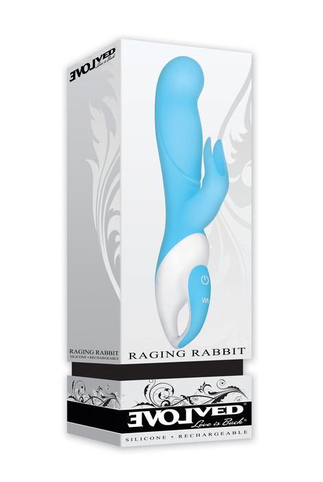 RAGING RABBIT RECHARGEABLE SILICONE SMALL BLUE main