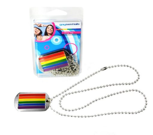 RAINBOW MILITARY I.D. TAG NECKLACE back