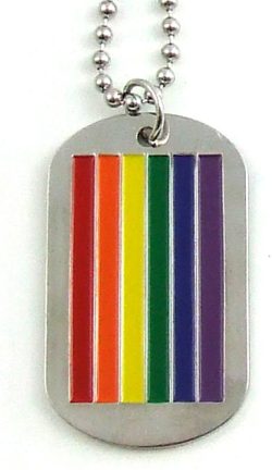 RAINBOW MILITARY I.D. TAG NECKLACE main